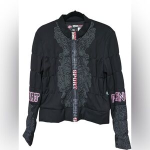 Plein Plein Sport by Philipp Plein Women’s Quilted Jacket Black. Size L